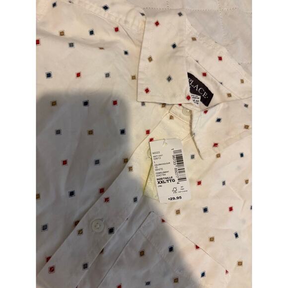 Children’s Place Boys Print Button up Poplin Shirt
size 16 NWT - Picture 6 of 7